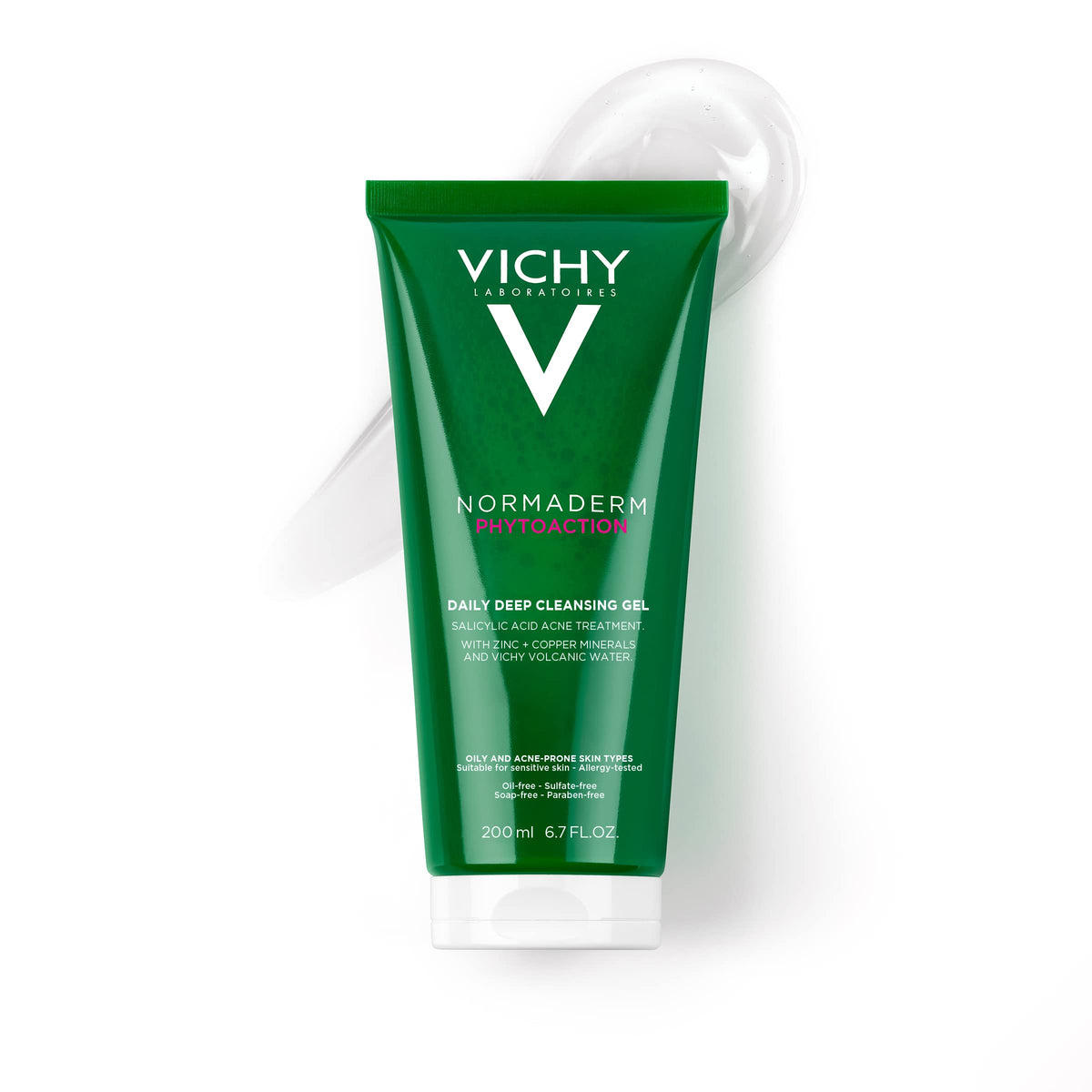 VICHY front packaging showing cleanser and brand for clear skin benefit