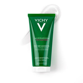 VICHY front packaging showing cleanser and brand for clear skin benefit