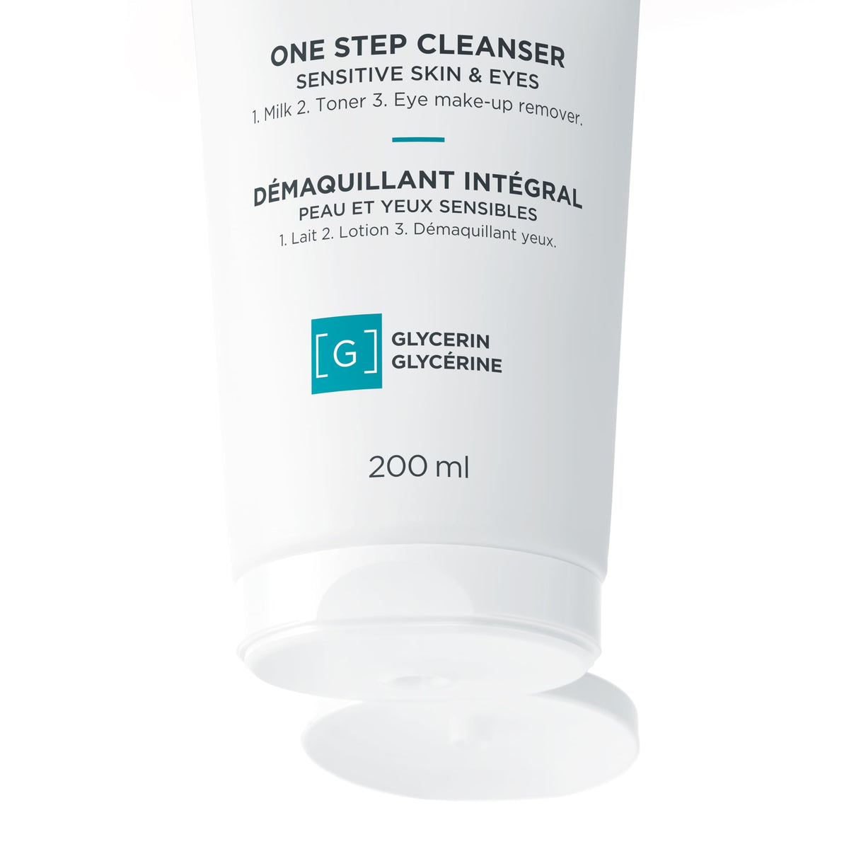 VICHY being applied with cotton pads to remove makeup quickly and gently