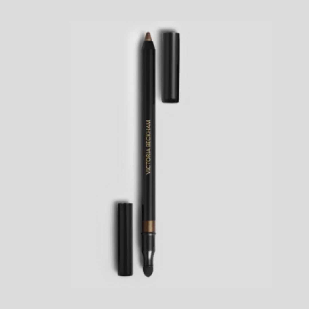Victoria Beckham bronze kajal front packaging showing pencil and cap, elegant branding and convenience