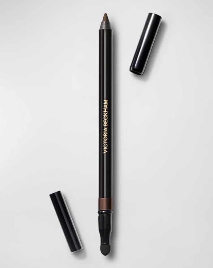 Victoria Beckham Satin Kajal Cocoa front view showing product packaging and shade benefits