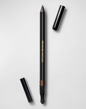 Victoria Beckham Satin Kajal Cocoa front view showing product packaging and shade benefits