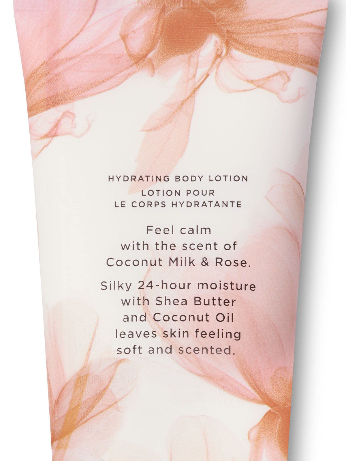 Victoria's Secret pump dispenser detail for easy, controlled lotion use