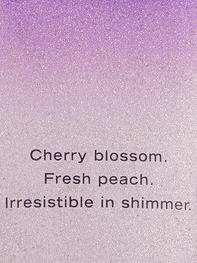 Victoria's Secret shimmer lotion texture poured showing lightweight shimmer