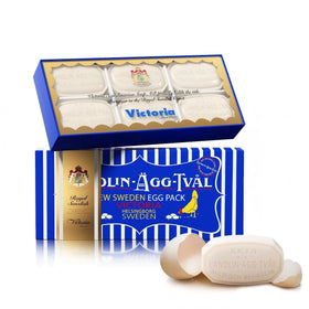 VICTORIA front packaging showing six 50g soap bars and brand benefit
