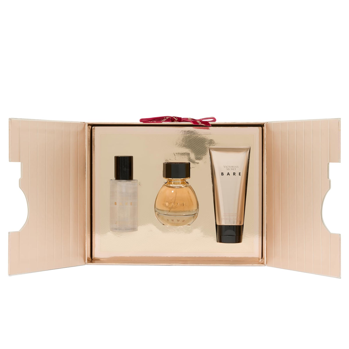 Victoria's Secret close-up of the eau de parfum bottle highlighting stopper and label benefit: refined presentation