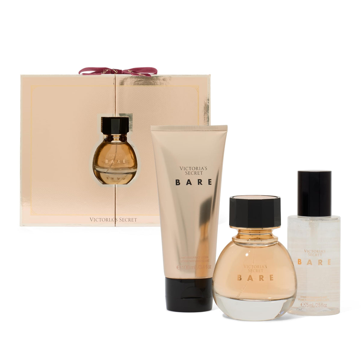 Victoria's Secret front packaging view showing the gift set and elegant branding benefit: clear gifting appeal