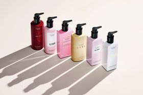 Victoria's Secret lotion on bathroom counter in lifestyle scene suggesting daily use