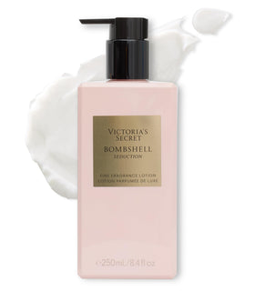 Victoria's Secret bottle front view showing elegant label and scent benefit
