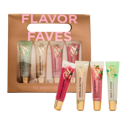Victoria's Secret front packaging showing four gloss tubes and colorful branding, perfect for gifting