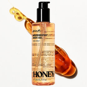 Victoria's Secret oil texture on skin showing dewy sheen and fast absorption benefit