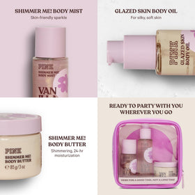 Victoria's Secret PINK body butter open jar revealing creamy texture for deep hydration