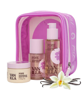 Victoria's Secret PINK front packaging showing travel trio and attractive gift-ready look