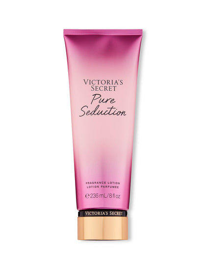 Victoria's Secret front bottle showing 8 oz size and vibrant packaging benefit: easy identification