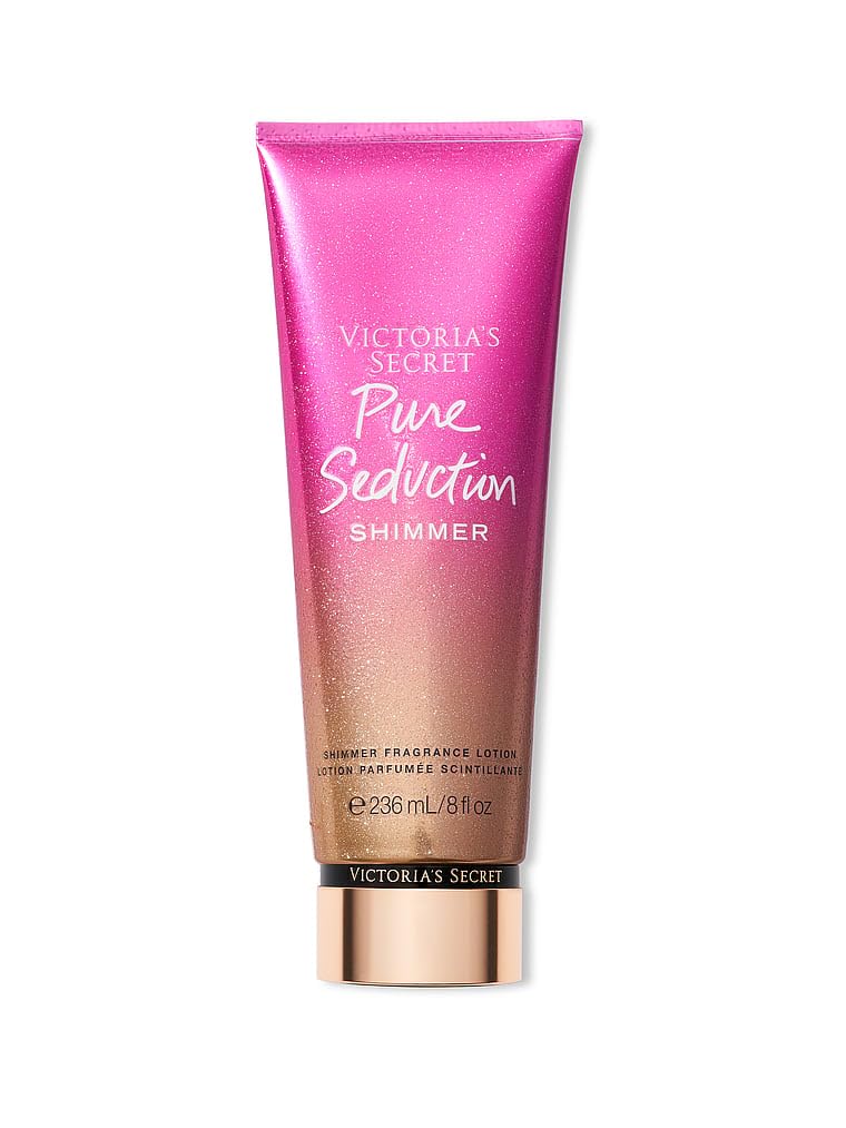 Victoria's Secret Pure Seduction Shimmer front bottle showing product and shimmer finish