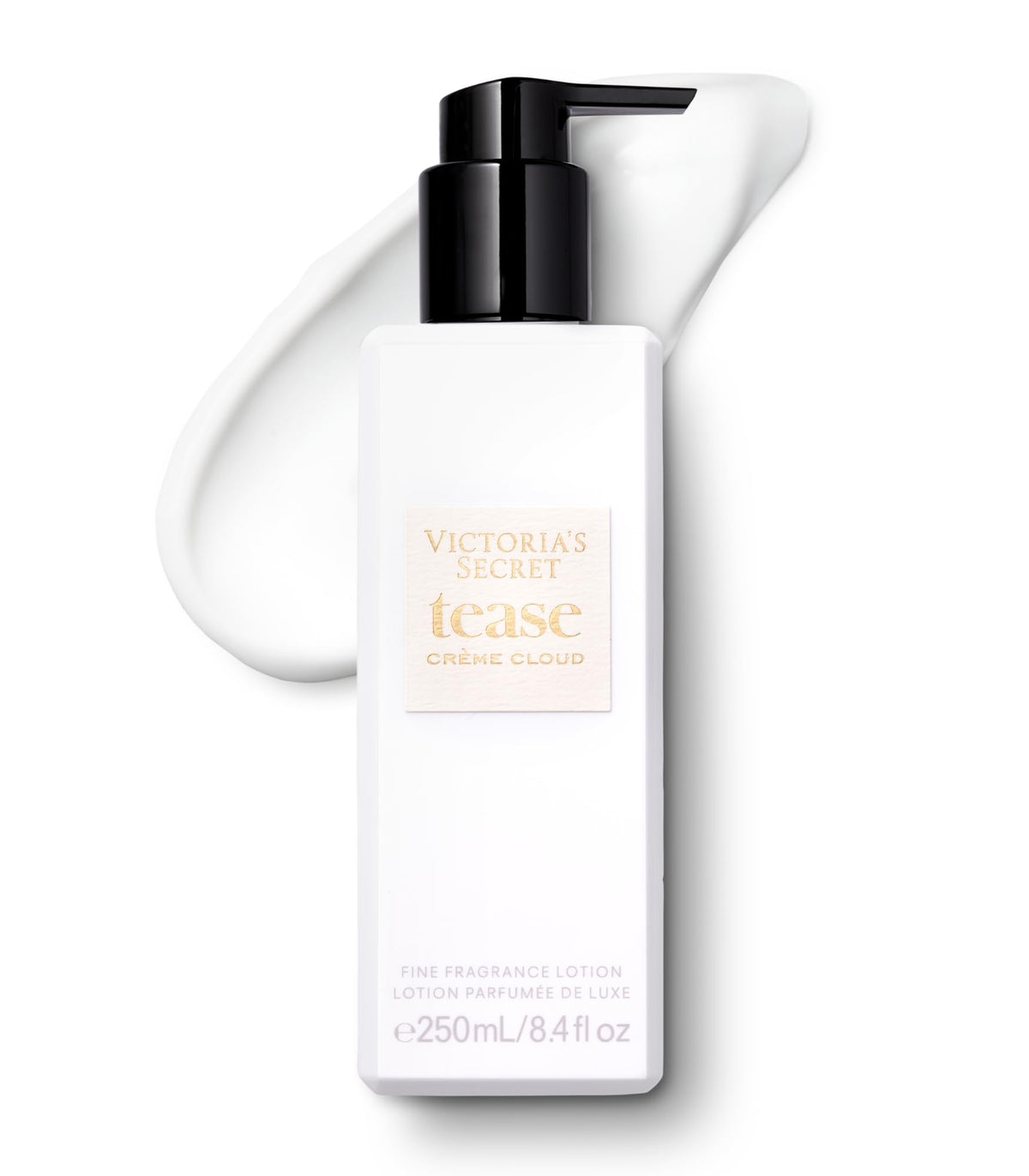 Victoria's Secret front bottle view showing lotion packaging and scent benefit