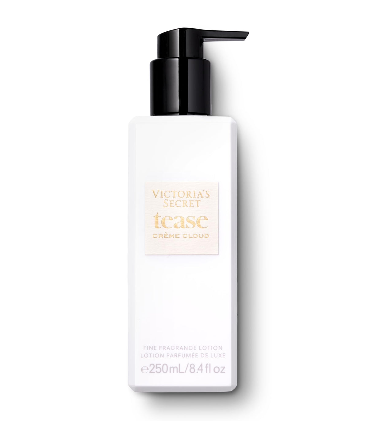 Victoria's Secret pump detail highlighting easy dispensing and mess-free use