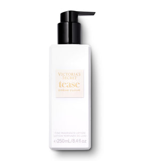 Victoria's Secret pump detail highlighting easy dispensing and mess-free use
