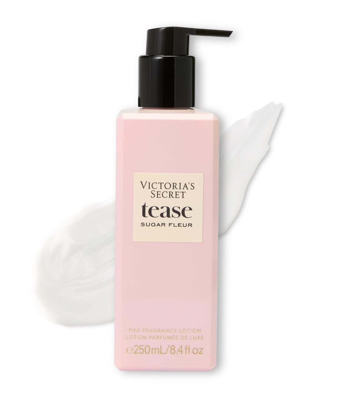 Victoria's Secret bottle front packaging showing fragrance and size benefit