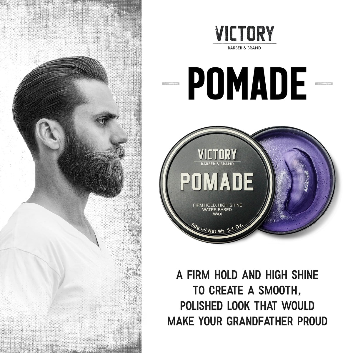 Victory Barber & Brand open tub texture highlighting glossy finish