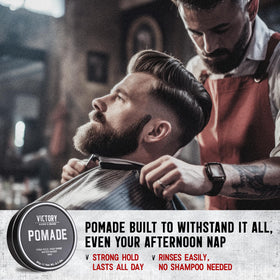 Victory Barber & Brand scoop on fingers demonstrating easy workability