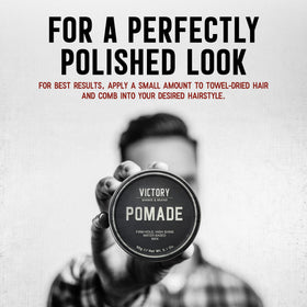 Victory Barber & Brand side label close-up with ingredient clarity