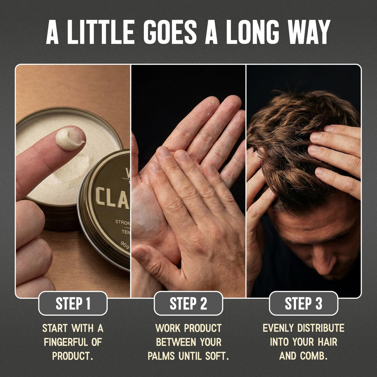 Victory Barber & Brand styled side profile demonstrating textured hold