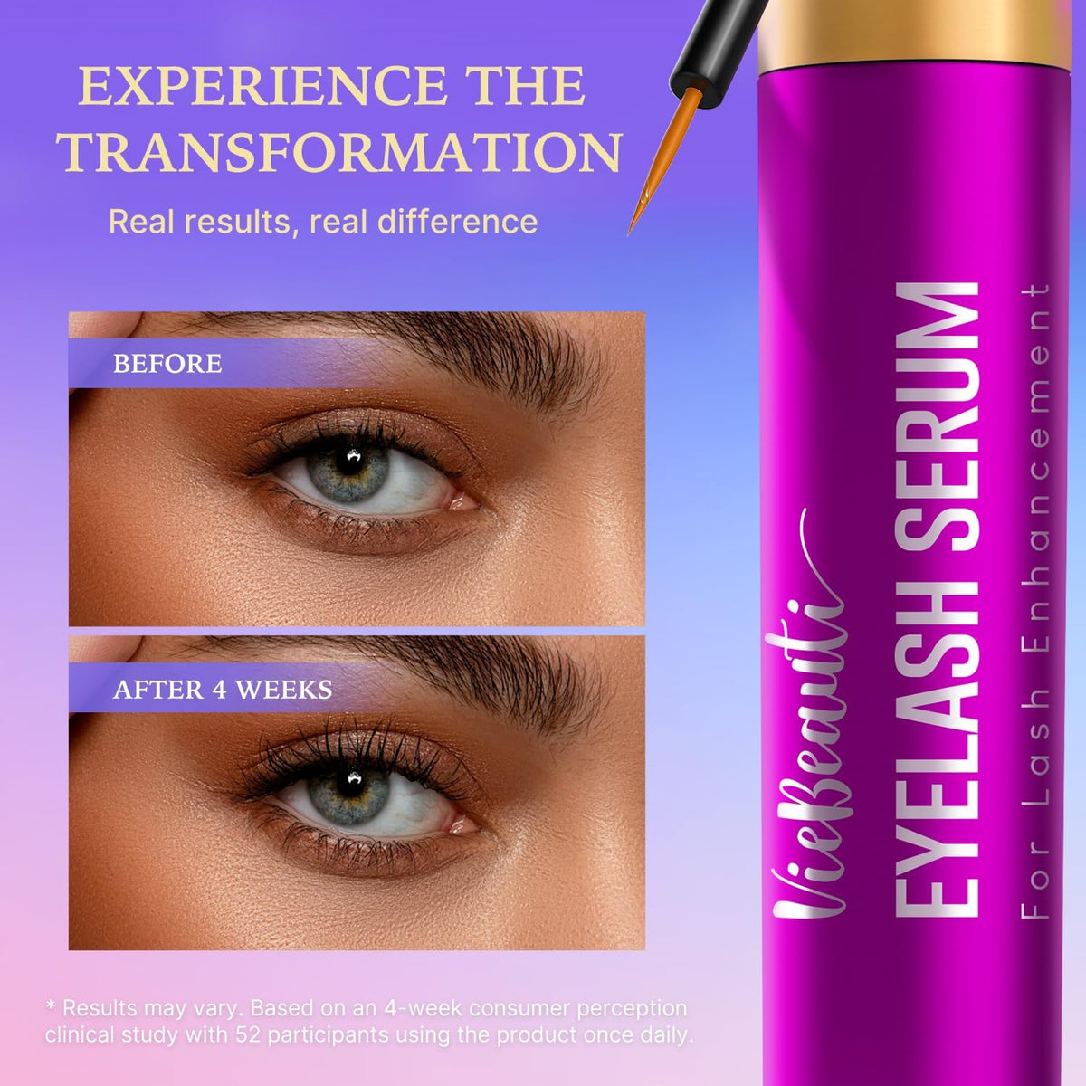VieBeauti precision brush detail for accurate lash-line application benefit