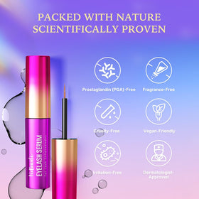 VieBeauti serum applied along upper lashline demonstrating easy nightly use