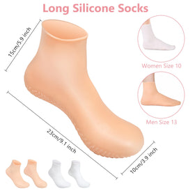 Vigdit size comparison showing XL sock scale against a shoe for fit guidance