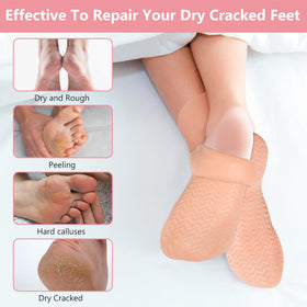 Vigdit long sock demonstrating ankle coverage and stretch for larger feet