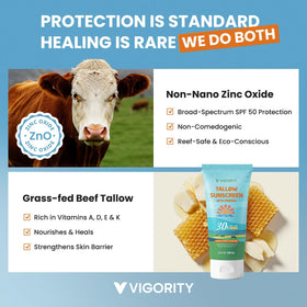 Vigority applied to child’s cheek demonstrating gentle protection benefit