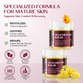 Vigority botanicals arnica and calendula display illustrating calming support