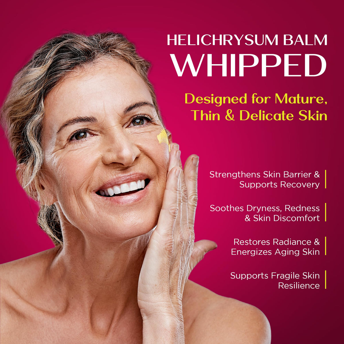 Vigority balm being scooped onto hand demonstrating moisturizing benefit