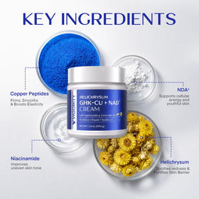 Vigority cream spread on hand during application demonstrating lightweight hydration benefit