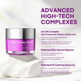 Vigority cream on neck application demonstrating smooth glide and easy layering