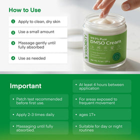 Vigority cream next to ruler illustrating compact 3.53oz travel-friendly size