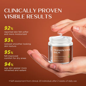 Vigority frankincense balm label close-up showing clean ingredients and transparency benefit