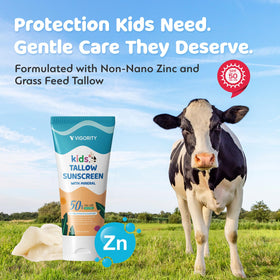 Vigority product label close-up highlighting zinc oxide and natural ingredients