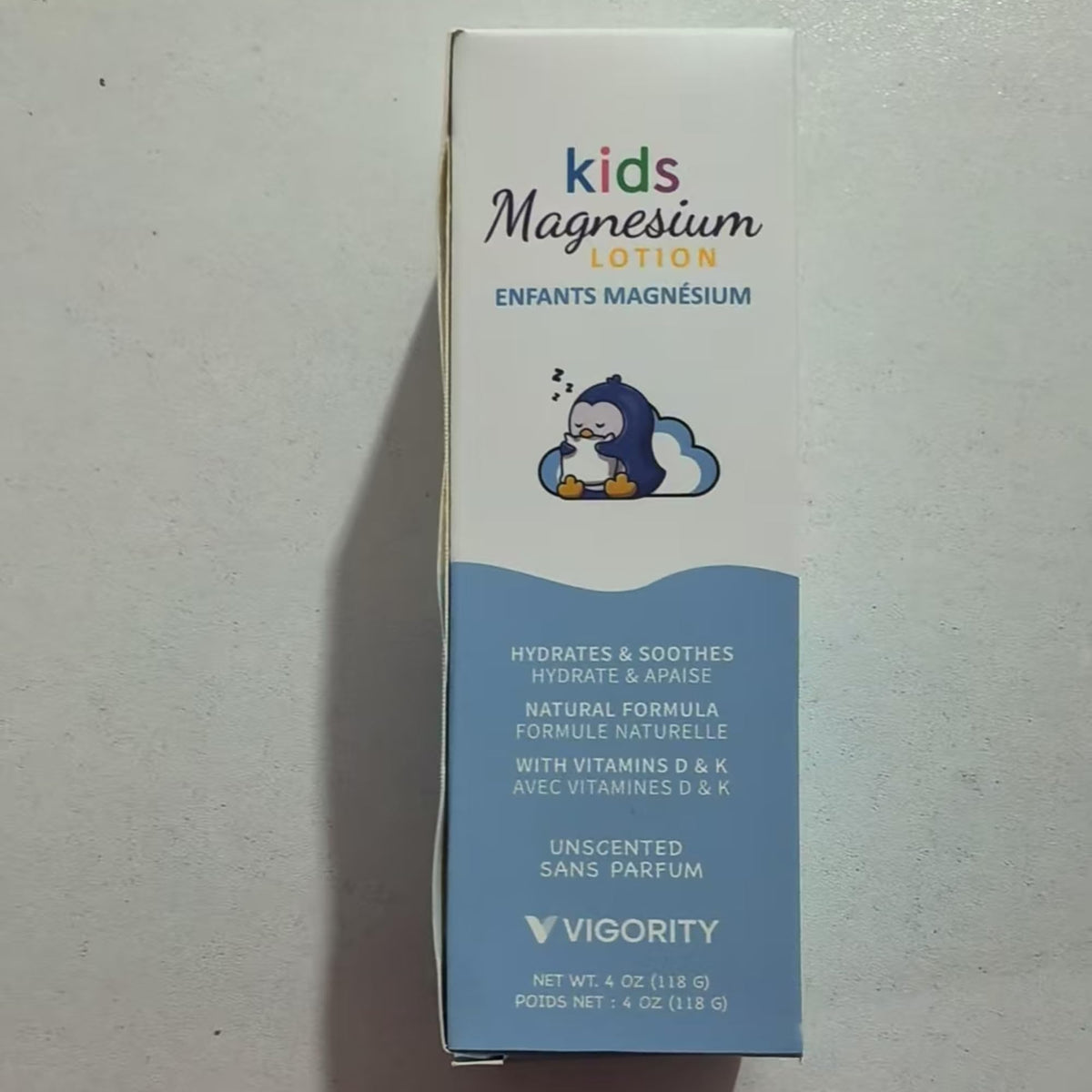 Vigority ingredient label highlighting vitamins D K B6 and magnesium