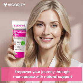 Vigority jar beside everyday items showing scale and convenient size benefit