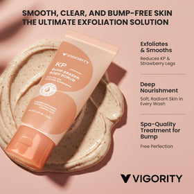 Vigority close-up of scrub texture with walnut powder that gently exfoliates
