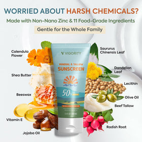 Vigority creamy sunscreen texture close-up demonstrating smooth spreadability