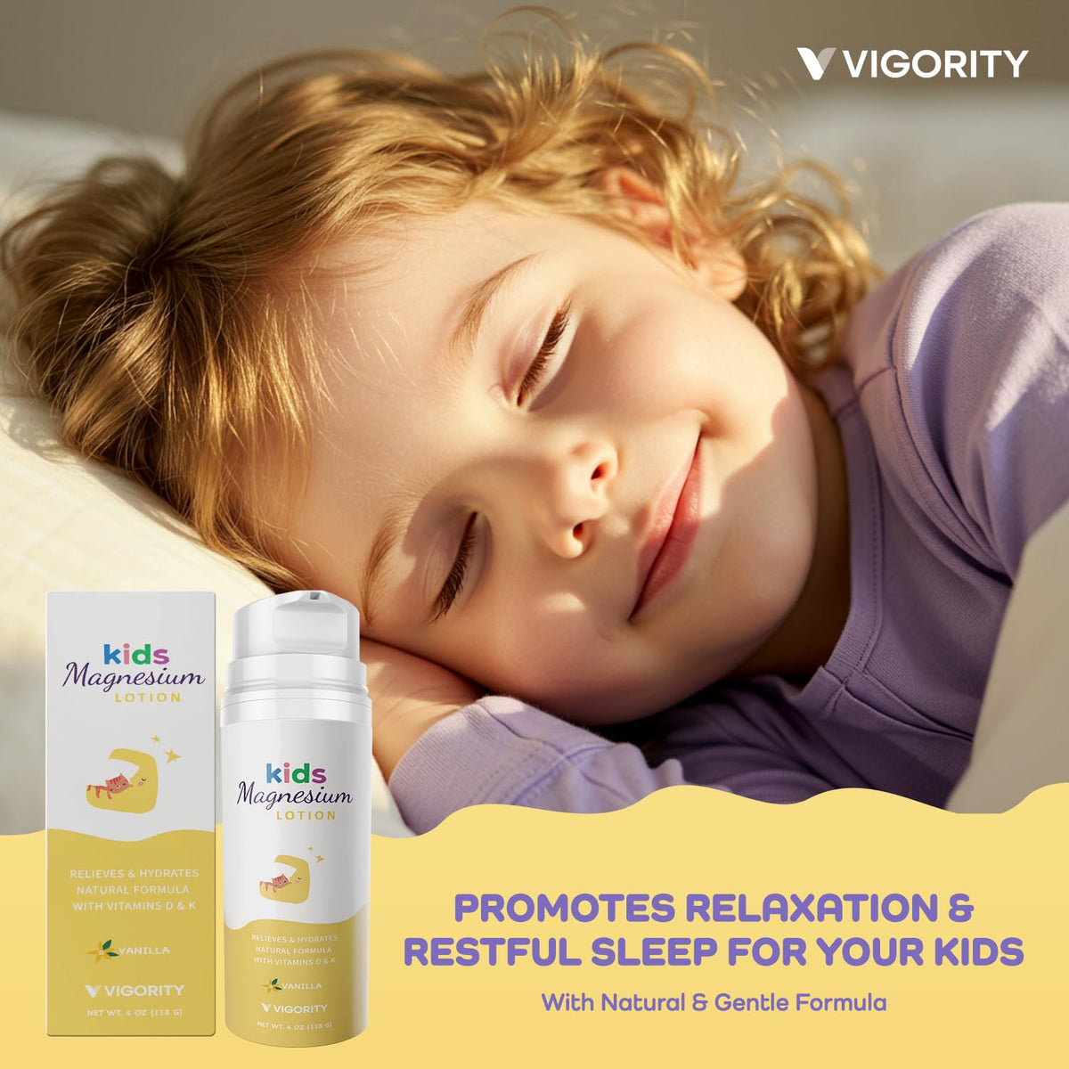 Vigority lotion texture close-up demonstrating smooth, non-greasy absorption