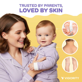Vigority bottle with vanilla and botanical ingredients highlighting natural formulation benefits