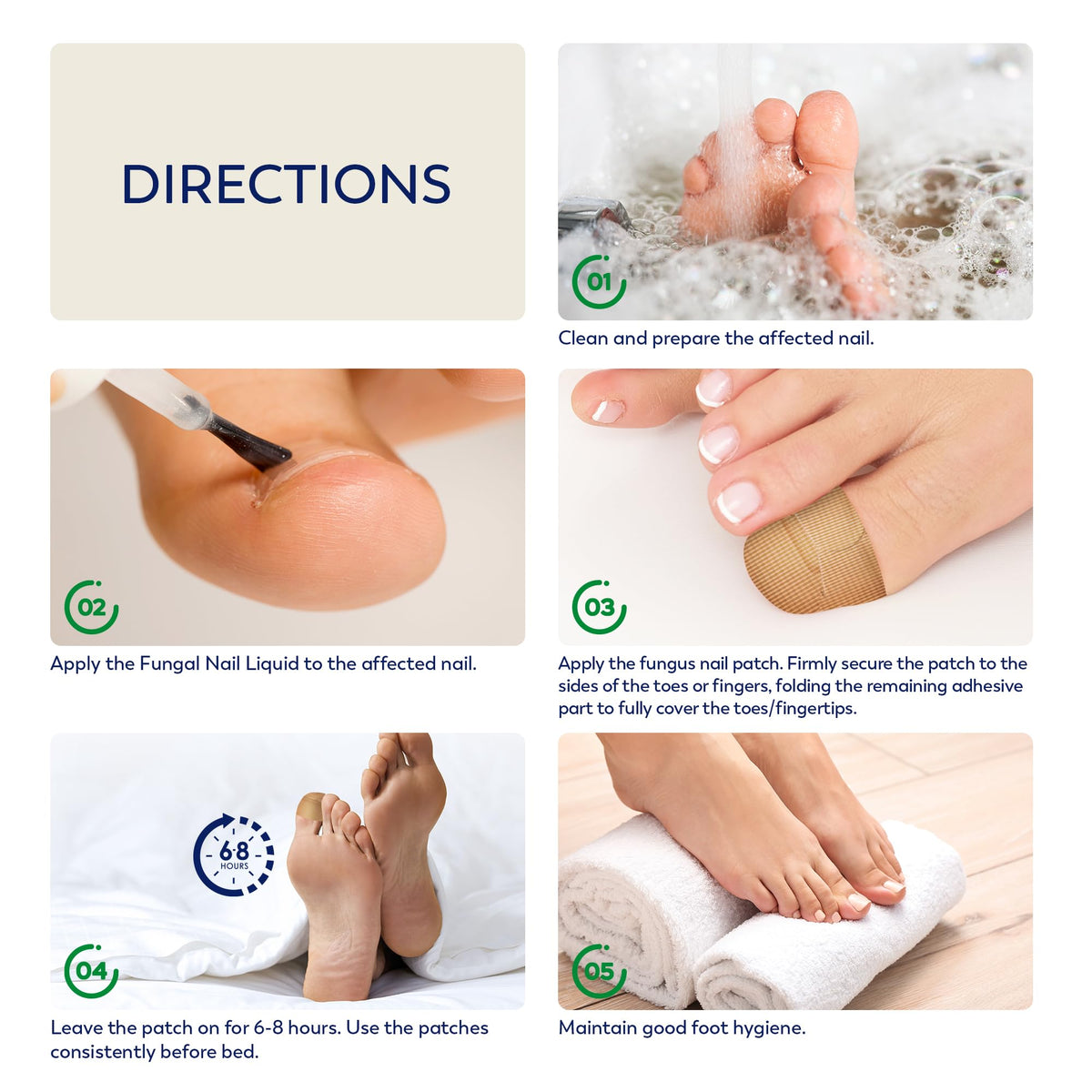 VigorWell sheet of patches and instruction insert for easy use