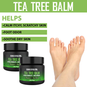 Viking Revolution applying balm to toes demonstrating relief for athlete's foot