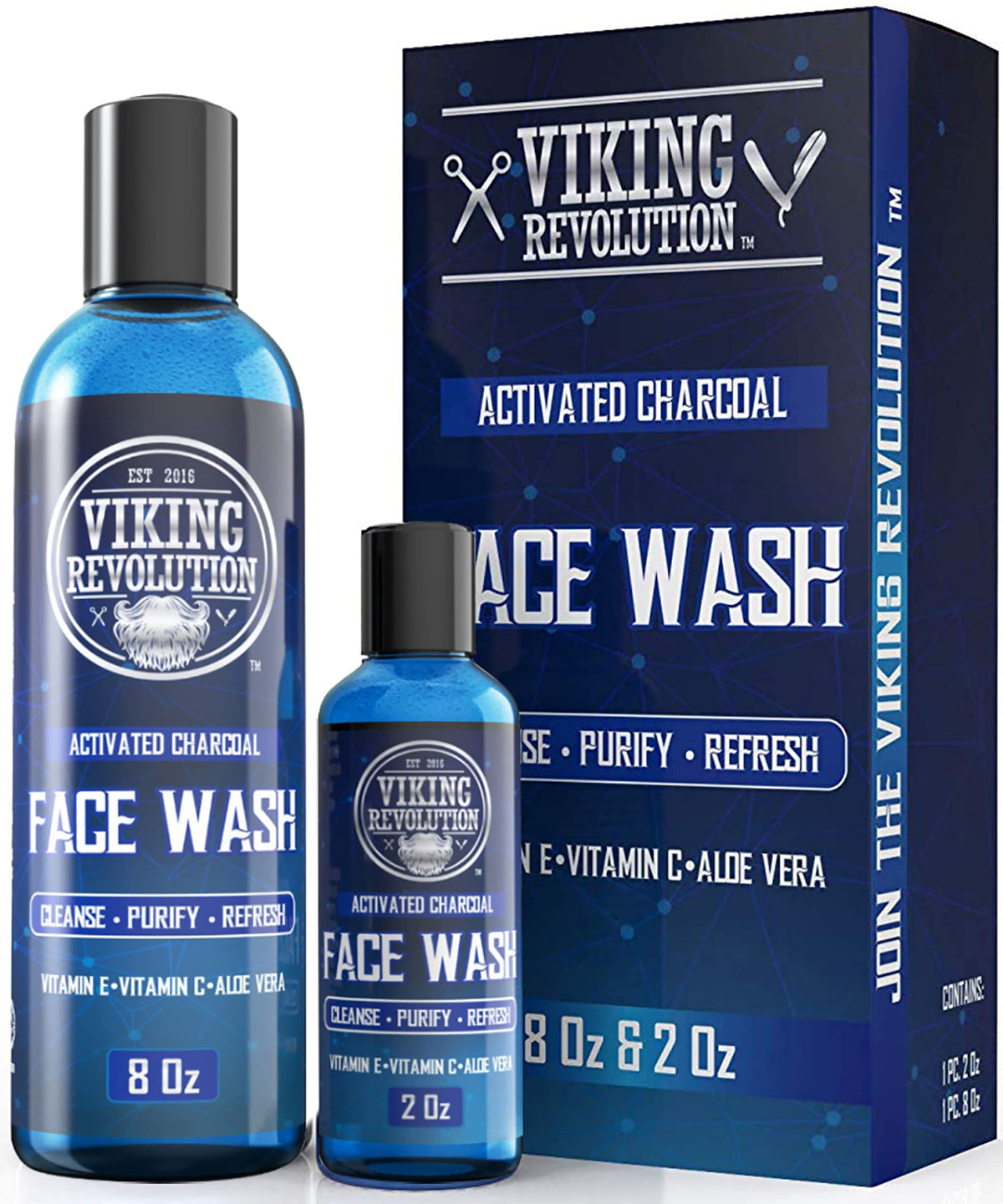 Viking Revolution front packaging showing dual bottle set and benefits
