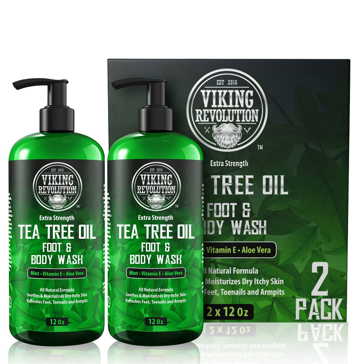 Viking Revolution front packaging showing 2-pack and benefits