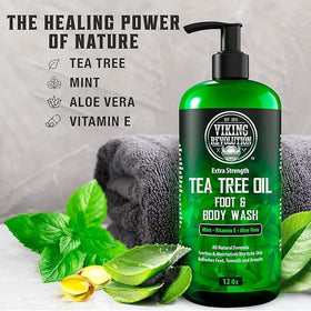 Viking Revolution in-shower use demonstrating full-body wash benefit
